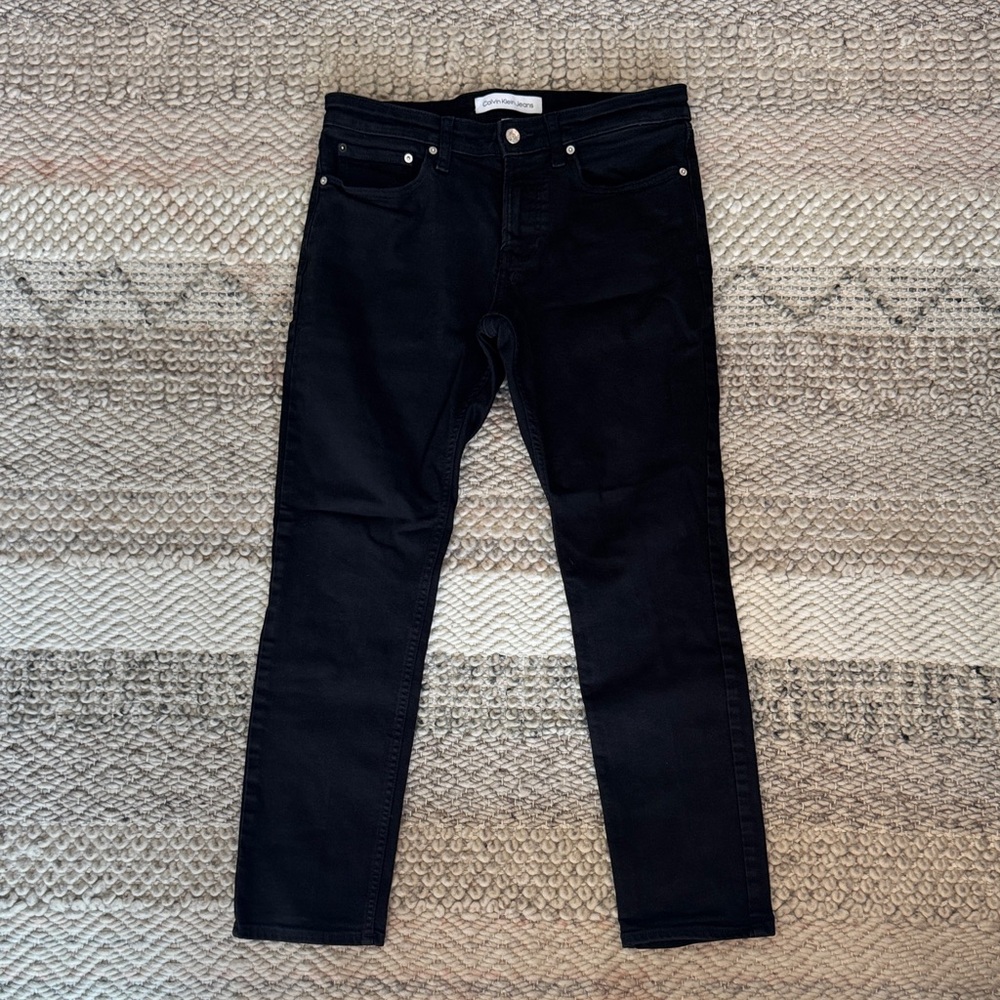 Calvin Klein Denim Jeans Men's Black Slim Stretch Fit Size 30 x 30